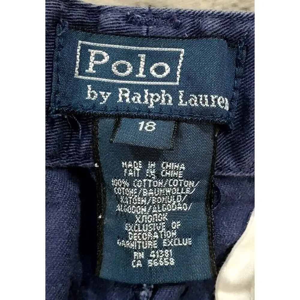 Polo Ralph Lauren Blue Flat Front Chinos YOUTH BOYS SIZE 18 W30 x L31